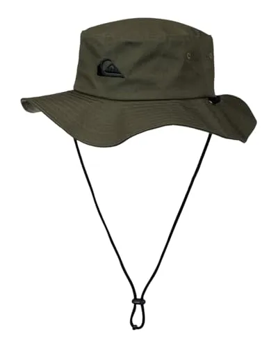 Quiksilver Strohhut Bushmaster für Herren - Stylischer Safari-Hut aus Baumwoll-Twill mit verstellbarem Riemen. Ideal für Outdoor-Aktivitäten und bietet optimalen Tragekomfort.