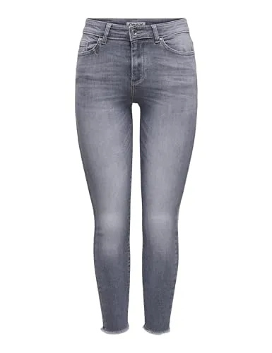 ONLY Onlblush Mid Skin ANK Rw DNM Tai270 Noos - Trendige Jeggings - Damen-Jeanshosen mit knalliger Stretch-Qualität für perfekten Tragekomfort und eine formschöne Silhouette. Vielseitig kombinierbar, ideal für sportliche und elegante Looks.