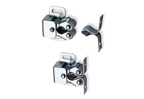 SO-TECH® Haftmagnetschnäpper Doppel-Rollenschnäpper verstellbar aus Stahl verzinkt, (5-tlg), 5 Stück inkl. Gegenstück Feder-Schnapper Möbelschnäpper