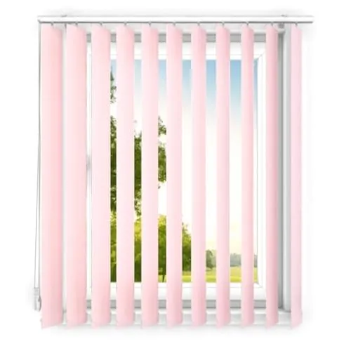 time4blinds - Lamellenvorhang - Vertikaljalousie - Lamellen für Büroarbeitsplätze und für Haus und Wohnung - Vorhang Flächenvorhang Schiebevorhang - 140x160 cm - Blassrosa