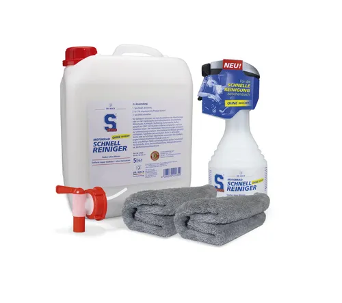 Dr. Wack S100 Motorrad Schnellreiniger Werkstattpaket 5L - Reiniger & Entfettungsmittel, effektive Motorradpflege für schnelle und gründliche Reinigung, ideal für Werkstätten und Hobbymechaniker.