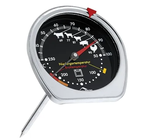 KÜCHENPROFI Braten- und Ofenthermometer, Edelstahl, verstellbarer Clip