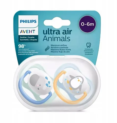 Philips Avent Ultra Air Schnuller 0-6 m Mädchen, 2 Stück