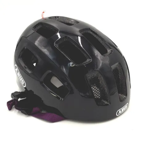 ABUS Youn-I 2.0 Fahrradhelm - Schwarz/Lila, Größe M, mit LED Licht - Fahrradhelme für Kinder und Jugendliche, sicher und mit modernem Design - der Youn-I 2.0 bietet optimale Passform, Belüftung und LED Rücklicht für mehr Sichtbarkeit.