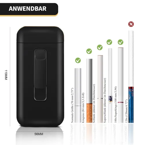 Zigarettenetui mit Plasma Feuerzeug Zigarettenbox Zigarettenspender Geschenk