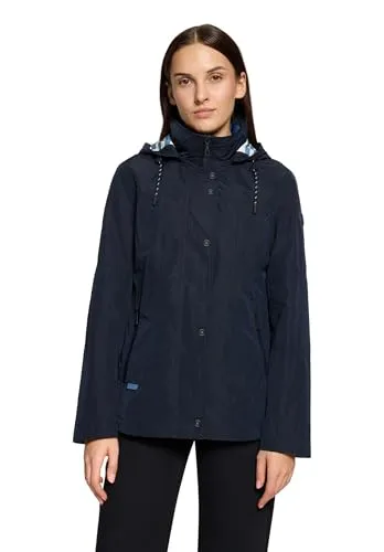 GIL BRET Damen Outdoorjacke, Gr. 38, schwarz navy - Stylische Outdoorjacke für Frauen mit Kapuze, ideal für Sport und Freizeit. Leichtes Webmaterial und praktische Eingrifftaschen bieten Komfort und Funktionalität.