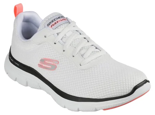 Skechers Damen Flex Appeal 4.0 Brilliant View Sneakers - Damen-Sneaker aus leichtem Mesh mit stylischem Schwarz-Pink-Trimm, ideal für Sport und Freizeit.