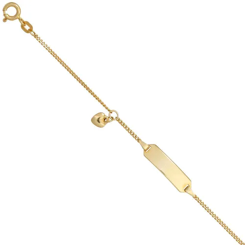 Produktbild Armband Schildband mit Herz aus 585er Gold für Kinder – 14 cm