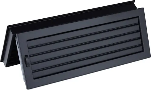 Ventlab Deckenluftgitter verstellbar 450 x 170 mm schwarz - Praktisches Deckenluftgitter mit verstellbaren Lamellen für optimale Luftführung. Ideal für den Einbau bei Kaminanlagen, aus hitzebeständigem Stahl für einfache Montage und langlebige Nutzung.
