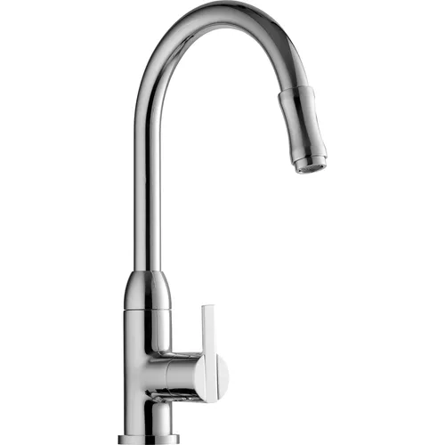 Omnires Clip Küchenarmatur mit Ausziehauslauf, Chrom (CLIP 2008 NS)