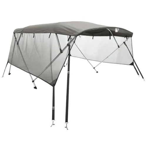 vidaXL 4 Bow Bimini Top mit Aluminiumrahmen in blau von vidaXL