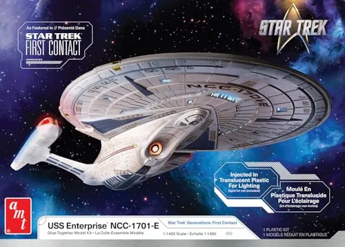AMT Skill 2 Modellbausatz U.S.S. Enterprise NCC-1701-E Space Ship Star Trek: First Contact (1996) Movie 1/1400 Scale Model AMT1405M