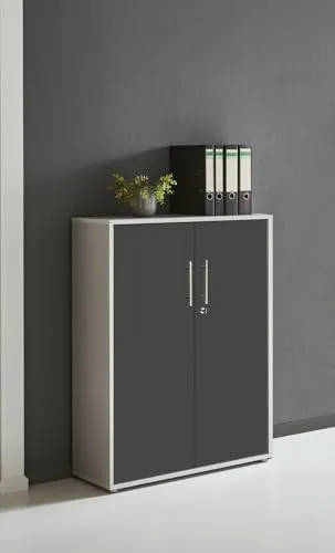 Aktenschrank abschließbar für Büro und Homeoffice – 3 oder 5 Ordnerhöhen - Praktischer Aktenschrank in Lichtgrau oder Anthrazit Matt, ideal für Büro und Homeoffice. Abschließbare Türen sorgen für sichere Aufbewahrung. Erhältlich in 3 oder 5 Ordnerhöhen mit flexibler Innenaufteilung für optimalen Stauraum.