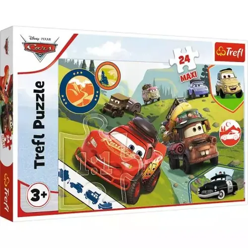 Puzzle 24el Maxi Wesołe auta 14352 Trefl Trefl 5900511143522