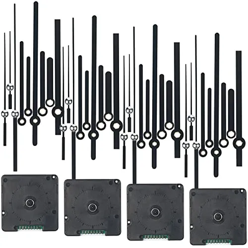 St. Leonhard Uhr Bausatz: 4er-Set Funk-Quarz-Uhrwerke mit je 3 Zeigersets (Funkuhrwerke zum Basteln, Funkuhrwerk mit Zeigersatz, Funkwanduhr)