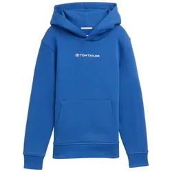 TOM TAILOR Hoodie mit Logo-Print in Blau für Kinder - Modischer Kinder-Sweater mit atmungsaktivem Material, ideal für Freizeit und Schule. Der Hoodie überzeugt mit einem stylischen Logo-Print und Kängurutasche.