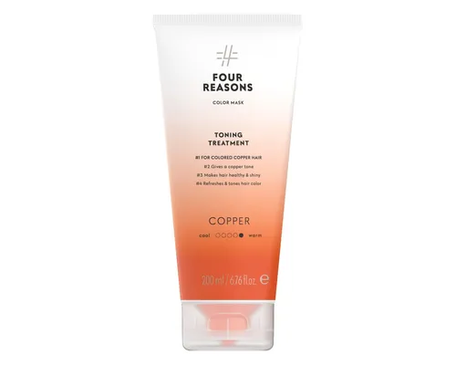 Four Reasons Color Mask Toning Treatment Copper 200ml - Haarfarben - Intensive Tönung mit pflegenden Inhaltsstoffen für strahlenden Kupferglanz und langanhaltende Farbbrillanz.