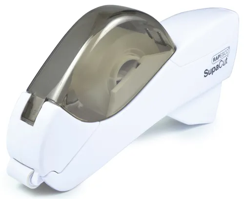 Rapesco 1445 SUPACUT Klebebandspender weiß - Praktischer Klebebandspender in elegantem Weiß, ideal für ein schnelles und sauberes Abrollen von Klebeband.