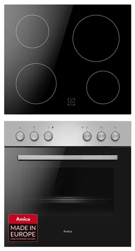 AMICA Einbauherdset EHC 20 Ex - Energieeffizient und vielseitig - Einbauherdset der Energieeffizienzklasse A, ideal für moderne Küchen mit flexiblen Installationsmöglichkeiten.