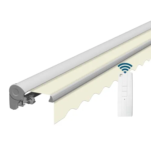 Eclipse Kassettenmarkise Halbkassette 3,95x3 m - Markisen mit elektrischem Motorantrieb, UV-Schutz 50+ und robustem Halbkassettengehäuse für optimalen Sonnenschutz und einfache Installation.