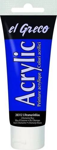 EL GRECO ACRYLIC ULTRAMARINBLAU ACRYLFARBE AUF WASSERBASIS 75 mL 100ml/4,65€