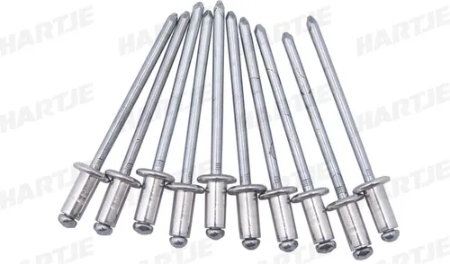 Dresselhaus Blindniete Blindniete 4,0 x 8,0 mm Aluminiumstahl, Flachkopf