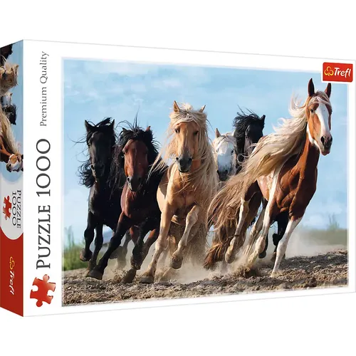 Trefl 916 10446 Die gallopierenden Pferde - 1000 Teile Premium Puzzle, hochqualitative Farbsättigung für entspannende Stunden, ideal für Erwachsene und Kinder ab 12 Jahren