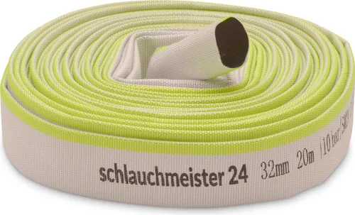 Industrieschlauch Ø 1 1/4 Zoll - 32 mm, 20 Meter - Hochwertiger Flachschlauch für Industrie und Gartenbau, robust, verrotungsfest und ideal für Tauchpumpen bei Temperaturen von -20°C bis +60°C.