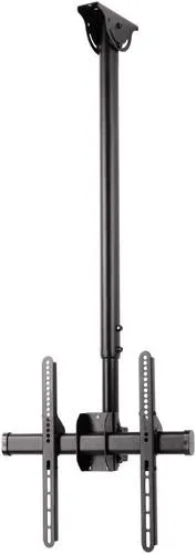 Hama Deckenhalterung für Fernseher 65 Zoll - TV-Halterung für Flachbildschirme 32-65 Zoll, bis 50kg belastbar, schwenkbar und neigbar für optimale Sicht, inkl. Kabelmanager für Ordnung.