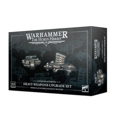 Games Workshop Warhammer The Horus Spielfigur - Heavy Weapons Upgrade Set - Erweitern Sie Ihre Legiones Astartes mit diesem Heavy Weapons Upgrade Set, das Missile Launchers und schwere Bolter enthält. Ideal für strategische Spiele im Warhammer Universum.