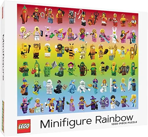 Chronicle Books 9781797214382 Rainbow Puzzle - Lego Minifigur Regenbogen, langlebig und ideal für Puzzleliebhaber
