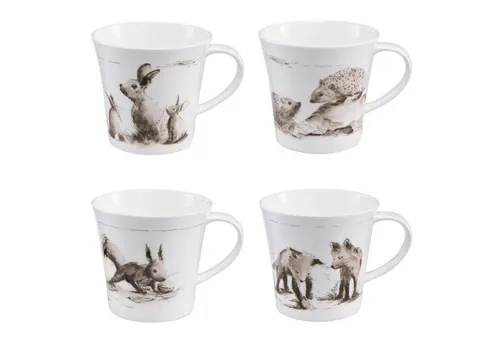 Goebel Tasse mit Waldtieren - Porzellantasse (350ml) mit bezaubernden Waldtier-Motiven, spülmaschinengeeignet und ideal für Kaffeeliebhaber. Lieferung in stilvoller Geschenkbox.