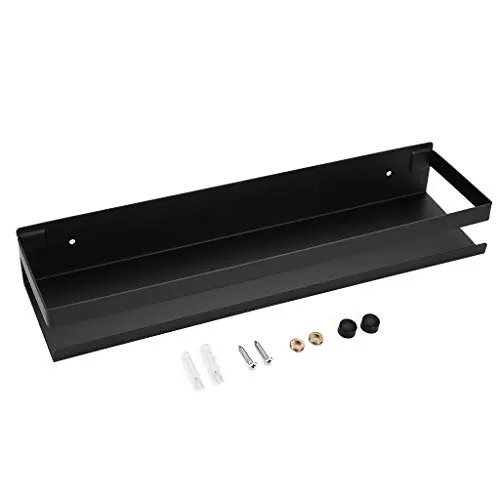 SUMNACON Badezimmer-Eckregal aus Edelstahl, Badezimmer-Zubehör, Caddy Regale, Wandmontage, Dusch-Organizer, Aufbewahrungsregal für Küche, Wohnzimmer, Hotel (Schwarz, 40 cm)