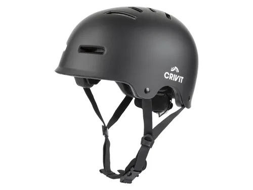 CRIVIT Kinder Inlinerhelm (Schwarz, S/M)