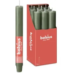 Bolsius Rustik Haushaltskerzen 230/30 mm in grün von Bolsius