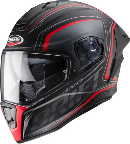 Caberg Drift Evo Motorradhelm - Sportlicher Integralhelm mit optimaler Passform, kratzfestem Visier und integriertem Sonnenblendenmechanismus. Ideal für anspruchsvolle Fahrer, die Aerodynamik und Komfort schätzen.
