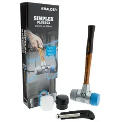 HALDER SIMPLEX Plusbox Starterkit Alu Schonhammer Ø 60 mm von Halder