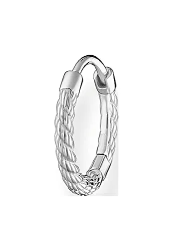 Elegante THOMAS SABO Einzel-Creole Ohrring aus Silber - Ohrschmuck aus Sterlingsilber 925, zeitloses Design in rundem Stil, ideal für jeden Anlass und perfekt kombinierbar.