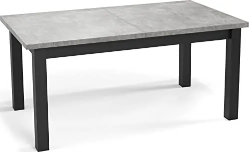 WFL Group Esstisch, Hellgrau, Rechteckig, 80x76x160 cm - Modern und ausziehbar – Dieser stilvolle, rechteckige Esstisch aus robustem Holzwerkstoff bietet Platz für Dinnerpartys, erweiterbar von 160 cm auf 240 cm und sorgt für einen einzigartigen Look in Ihrem Esszimmer.