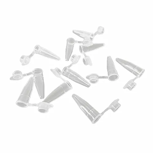 XHBTS 50 Stk. Zentrifugenröhrchen Klare Reagenzglasfläschchen mit unterer Spitze 0,2 ml 0,5 ml 1,5 ml (0.2ml)