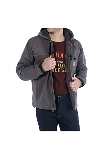Carhartt Herren Arbeitsjacke - Lockere Passform mit Sherpa-Futter, Kiesel, XL - Funktionsjacke mit relaxed Fit und leichtem Sherpa-Futter für optimale Bewegungsfreiheit. Ideal für Arbeit und Freizeit, mit robusten Taschen und verstärkten Nähten.
