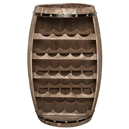 Riess-Ambiente Weinregal BODEGA 80cm natur - Weinregal aus hochwertiger Pinie mit Platz für 23 Flaschen, ideal für stilvolle Weinpräsentation in deinem Zuhause.