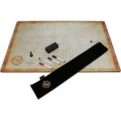 ENHANCE Deluxe RPG-Gittermatte - Vielseitige DND-Karte - Gesellschaftsspiel und kreatives Rollenspiel-Tool, ideal für unvergessliche Abenteuer mit trockenen und nassen Markern, reiß- und wasserbeständig für langlebigen Spaß.