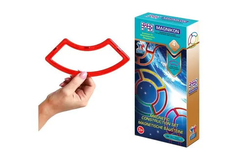 MAGNIKON Magnetspiel Bauklötze Erweiterung seltene Teile Magnetische Bausteine Magnetspielbausteine, (Zusatzset Magnetbausteine, 4 St., Bausteine), stabile Baumodelle