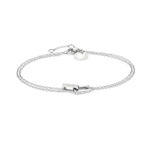 Liebeskind Berlin Armband LJ-1368-B-20 silber - Elegantes Damenarmband aus hochwertigem Edelstahl, 20 cm lang und ideal kombinierbar. Perfektes Geschenk in stilvollem LIEBESKIND BERLIN Canvas Beutel.