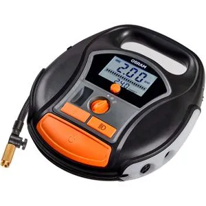OSRAM TYREinflate 6000: Kabelloser Reifenfüller - Kompressor für schnelles Aufpumpen von Reifen und aufblasbaren Gegenständen, inklusive 10-teiligem Adapterset und LED-Licht für mehr Sicherheit.
