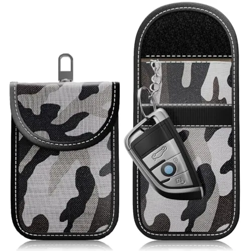 Stück FOAMO Keyless Go Schutz Autoschlüssel Funkschlüssel RFID Abschirmung Blocker Schlüssel-Tasche Schlüsseletui Oxford Camouflage 2