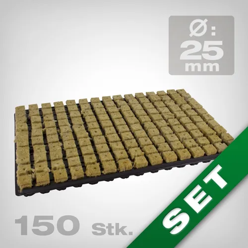 Grodan SBS 25/150 Steckling-Set + 150 Steinwollwürfel Ø25mm – Profi Hydroponik
