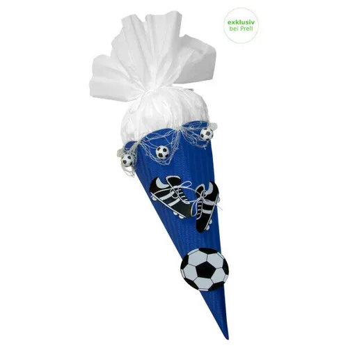 Schultüte Bastelset Fußball blau-weiß, Zuckertüte, 1. Schultag für Kinder, DIY