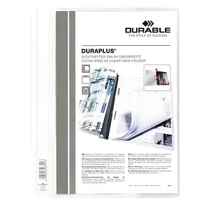 DURABLE Präsentationshefter DURAPLUS weiß DIN A4 überbreit 25 - Mappen & Hefter, ideal für professionelle Präsentationen, auch als Hängeregistratur nutzbar mit zusätzlichem Zubehör.
